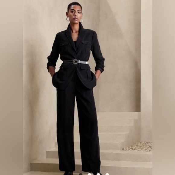 NWT! Banana Republic Black Drapey Wide-Leg Pant - Multiple Sizes🧡